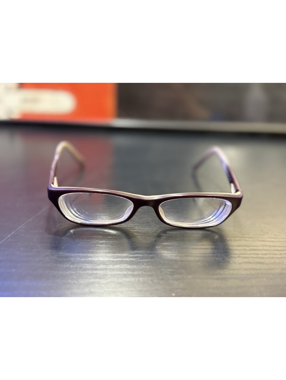 Vintage Chanel 3139 Eyeglasses Burgundy Gold Chain CC Italy 51-16-135